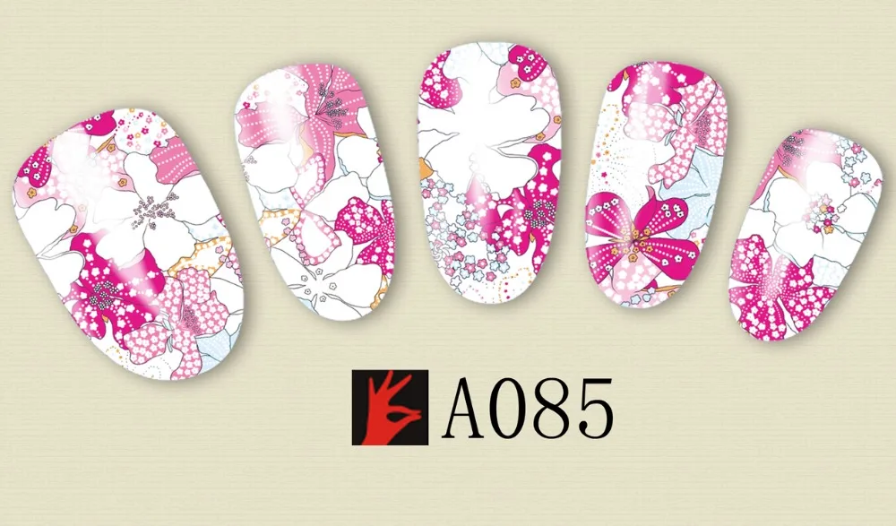 12 упак./лот переводка NAIL ART наклейки на ногти татуировки слайдера полное покрытие