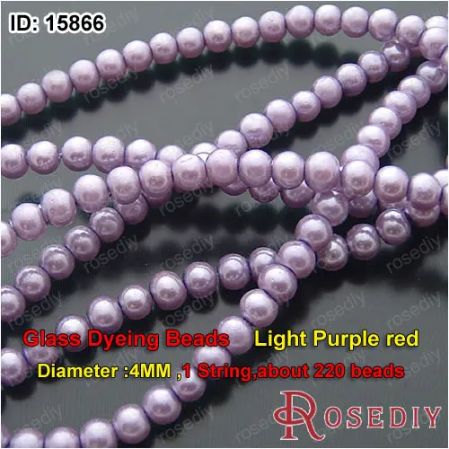 (7685)1 String about 220 Beads 4MM Dyeing Color Glass Imitation Pearls Round Ball Jewelry Accessories Findings | Украшения и