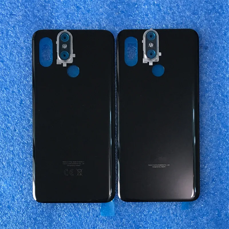 Для 6,2" Xiao mi 8 mi 8 mi 8 Axisinternational 3D стеклянная задняя крышка для батареи чехол+ Серебристая Рамка для камеры для mi 8 задний корпус