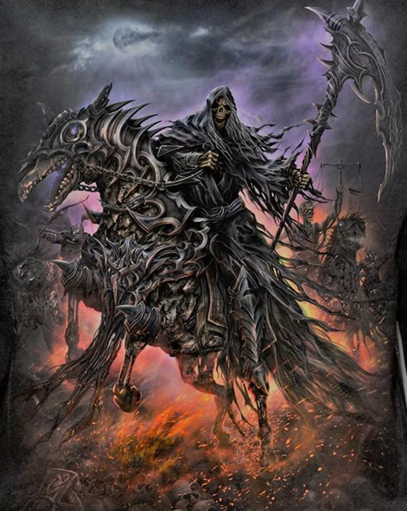 Алмазная мозаика сделай сам картина с полными стразами лошадь смерти рисование