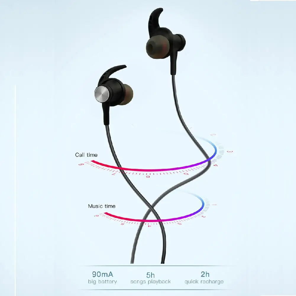 Kuulee модные беспроводные Bluetooth наушники для телефона шейные спортивные Auriculare CSR