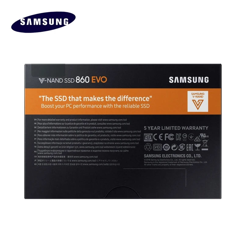 SAMSUNG SSD 860 EVO 250GB 500GB 1 ТБ Внутренний твердотельный диск SATA3 2 5 HD жесткий для ноутбуков настольных ПК|Внешние SSD| |