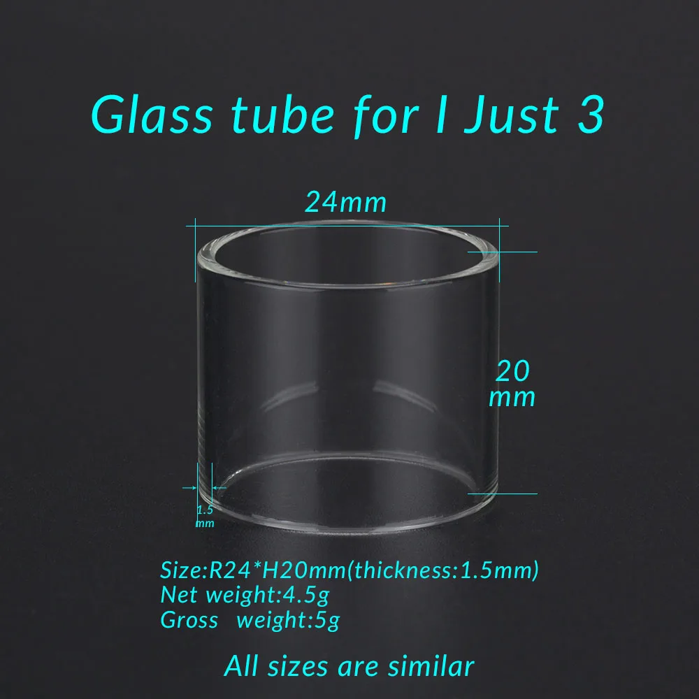 Сменная катушка для отца, стекло для iJust 3 Pyrex, стеклянная трубка для iJust 3, комплект, испаритель, распылитель, аксессуары для электронных сигарет