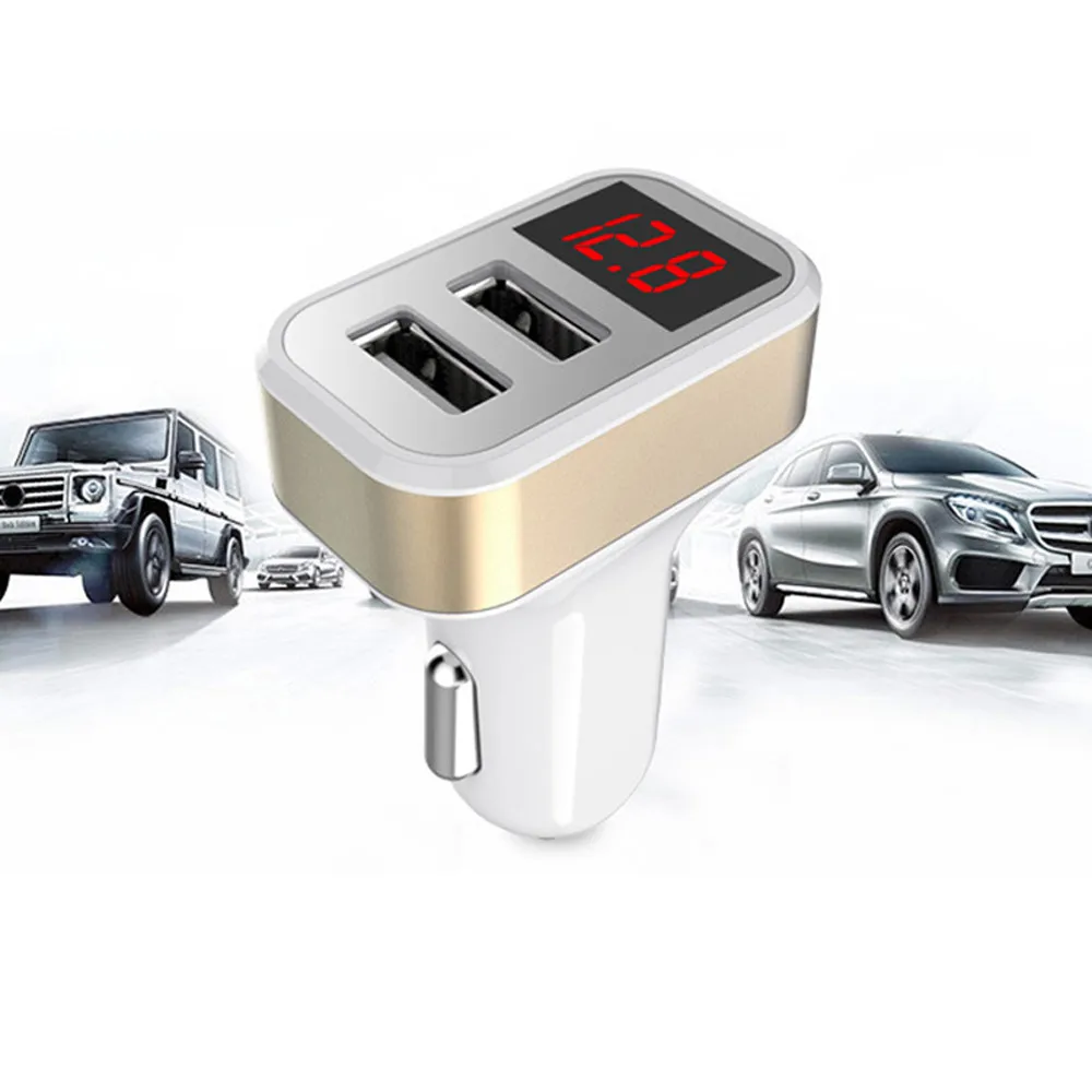 Двойной USB 4.8A автомобильное зарядное устройство адаптер со светодиодным