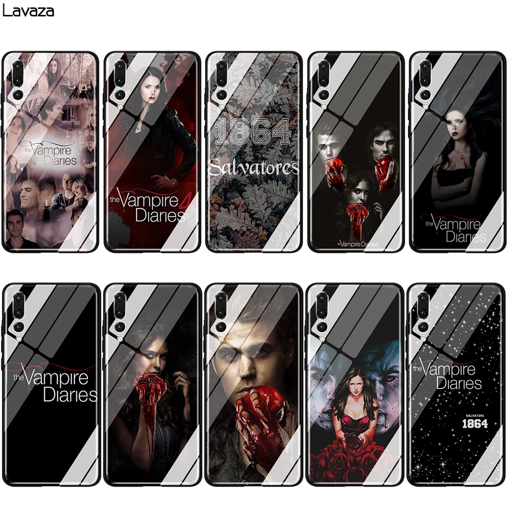 Стеклянный чехол Lavaza с дневниками вампира из ТПУ для Huawei Mate 20 P10 P20 P30 Y6 Y9 P smart lite Pro