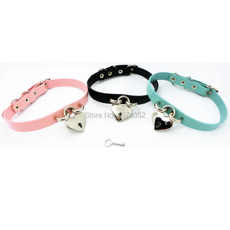 Харадзюку сексуальный панк Рок эмо сердце замок чокер ручной работы кожаный Сейф