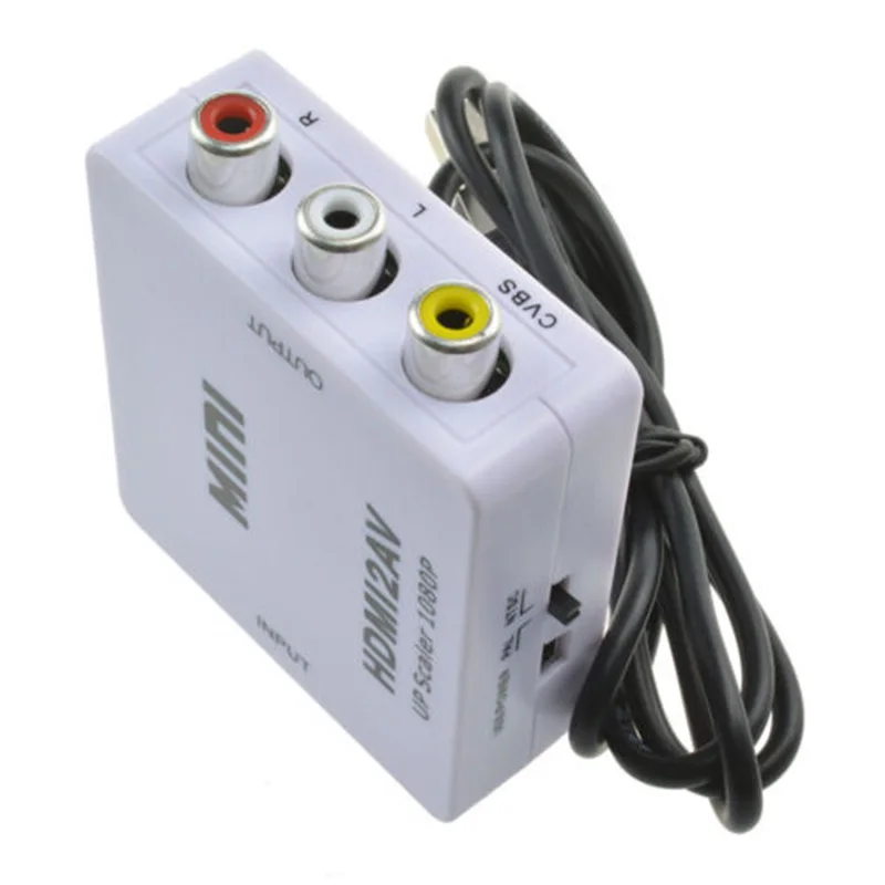 Мини преобразователь видеосигнала Larryjoe с HDMI на RCA AV/CVSB L/R 1080P HDMI2AV поддержка NTSC PAL