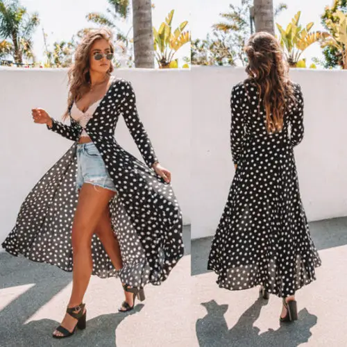 Женский длинный кардиган с цветочным принтом в стиле бохо женские блузки топы