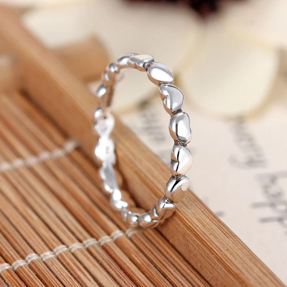 Модное высококачественное серебряное Брендовое кольцо с надписью Love Heart, совместимое с ювелирными изделиями, подарок для лучшего друга, Новинка