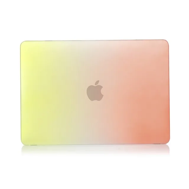 Тонкий цветной чехол для ноутбука Macbook Air 13 A1466 Радужный жесткий защитный из ПВХ