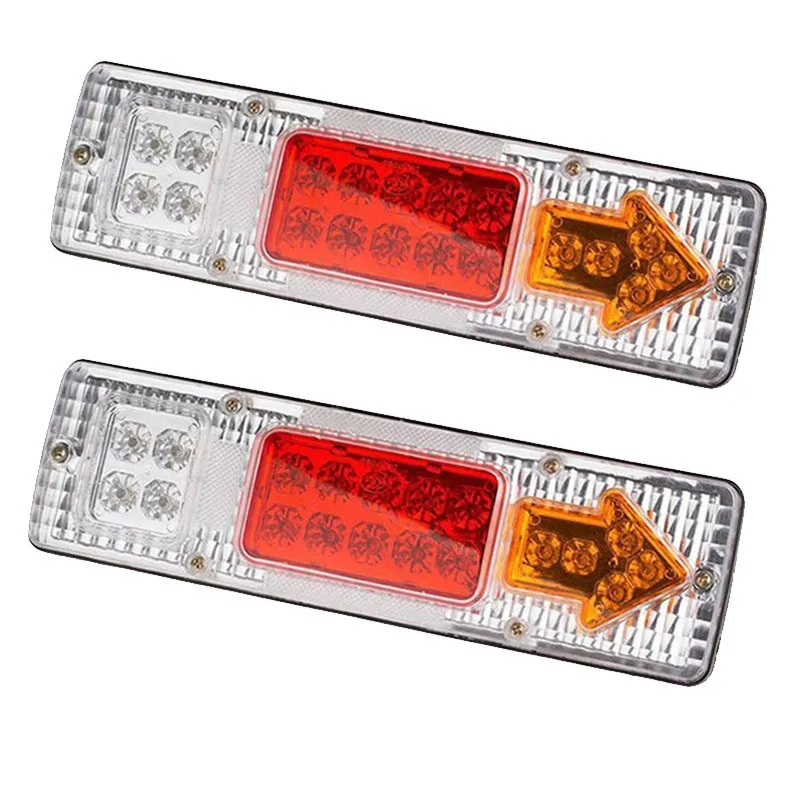 2x 19LED White 2 шт. водонепроницаемый автомобильный 8 19 20 24 30 46LED задний светильник пара Лодочный Прицеп 12 В/24 В задние части для прицепа грузовика автомобильный светильник - Цвет: 2x 19LED White