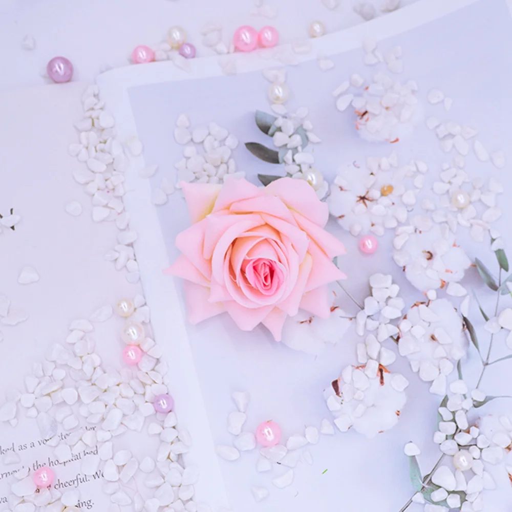 pink 2 шт. высокое качество плюшевый мишка розы Искусственные цветы к Рождеству украшения для дома Свадебные аксессуары Оформление шелк - Цвет: pink