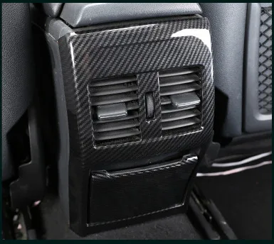 Углеродное волокно Цвет задняя крышка для воздуховода Накладка для Mercedes Benz A W176 B W246 GLA X156 CLA C117 2013-18 ABS Украшения - Название цвета: Черный