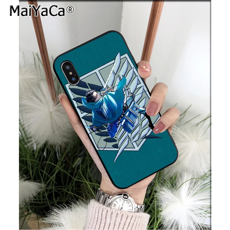 MaiYaCa Anime Attack On Titan Customer High Quality Phone Case for Apple iPhone 8 7 6 6S Plus X XS MAX 5 5S SE XR Cover | Мобильные
