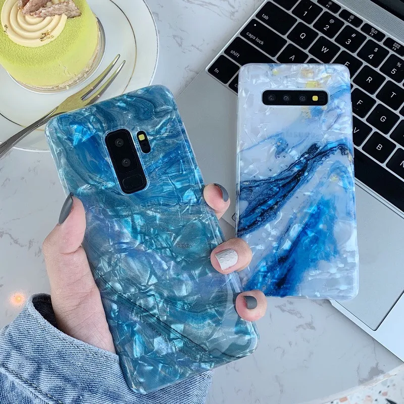 DCHZIUAN раковины мраморный чехол для телефона s для samsung Galaxy S10 Plus S10 чехол для samsung S8 S9 Plus Note 8 9 силиконовый чехол