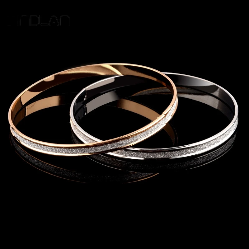 Женский браслет Sindlan простой золотой/серебристый матовый на запястье|cuff