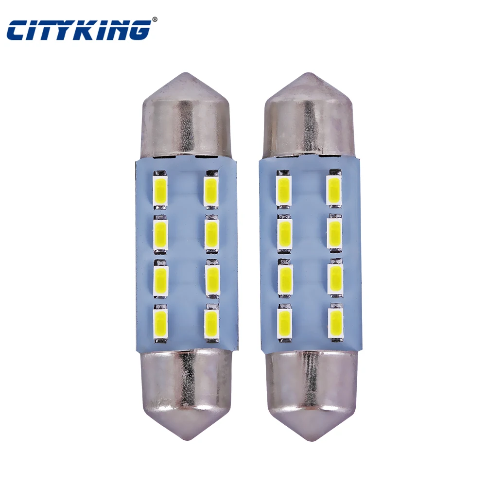 

Free shiping 500 X LED Car Bulb Festoon 8SMD 31mm 36 mm 39mm 41mm 3014 smd LED Festoon Interior Lamp Bulb For Car