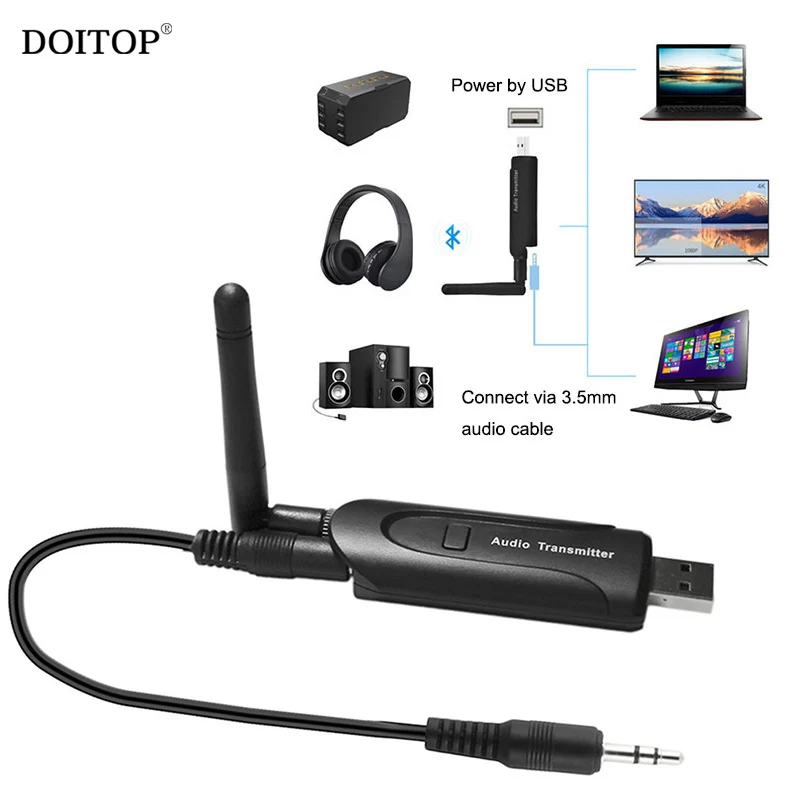 Беспроводной usb передатчик DOITOP B5 Bluetooth с двойным декодированием аудиопередатчик 3