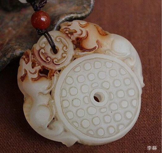 Antique miscellaneous white jades dragon worn raccoon pendant antique Taiji brand and Phoenix Pendant | Украшения и аксессуары
