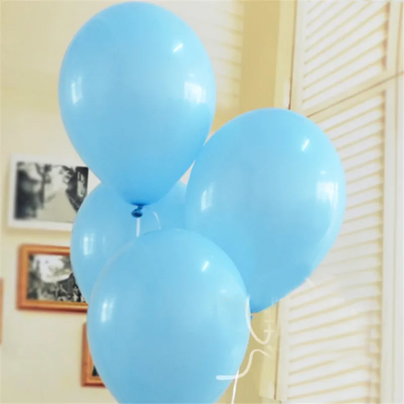11 Sky Blue 10 шт./пакет 1" Биоразлагаемые простые круглый латексный шарики, День подарков будущей матери день рождения свадьбы юбилей украшения - Цвет: 11 Sky Blue