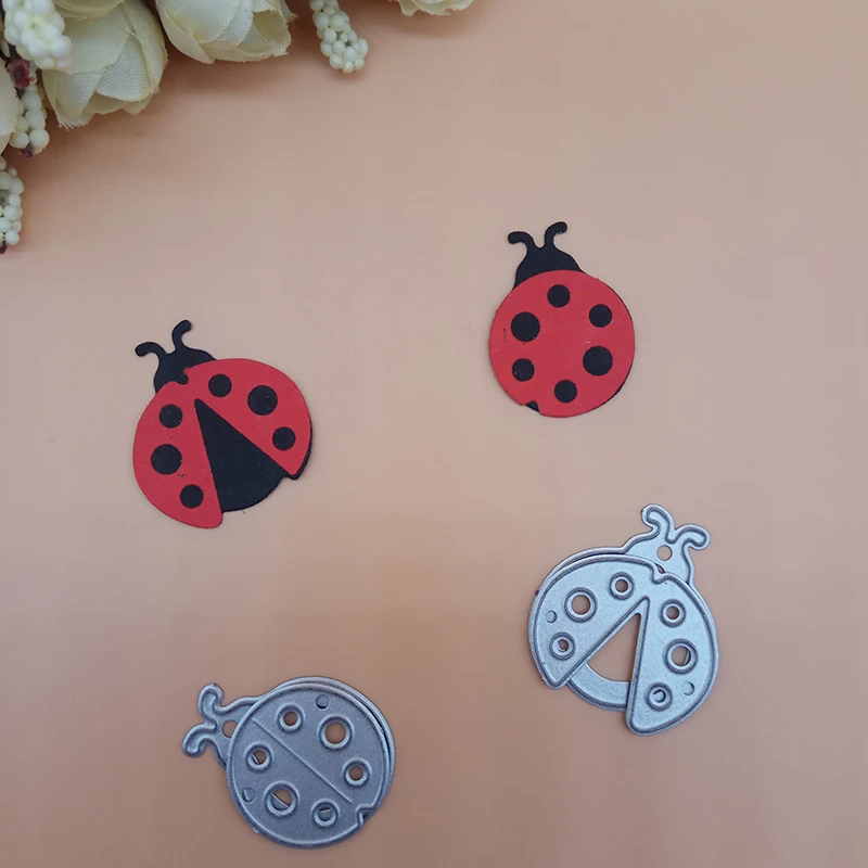 

New Cute Ladybugs Metal Cutting Dies Stencil for DIY Scrapbooking Photo Album Embossing Paper Cards Decorative Crafts Die Cuts