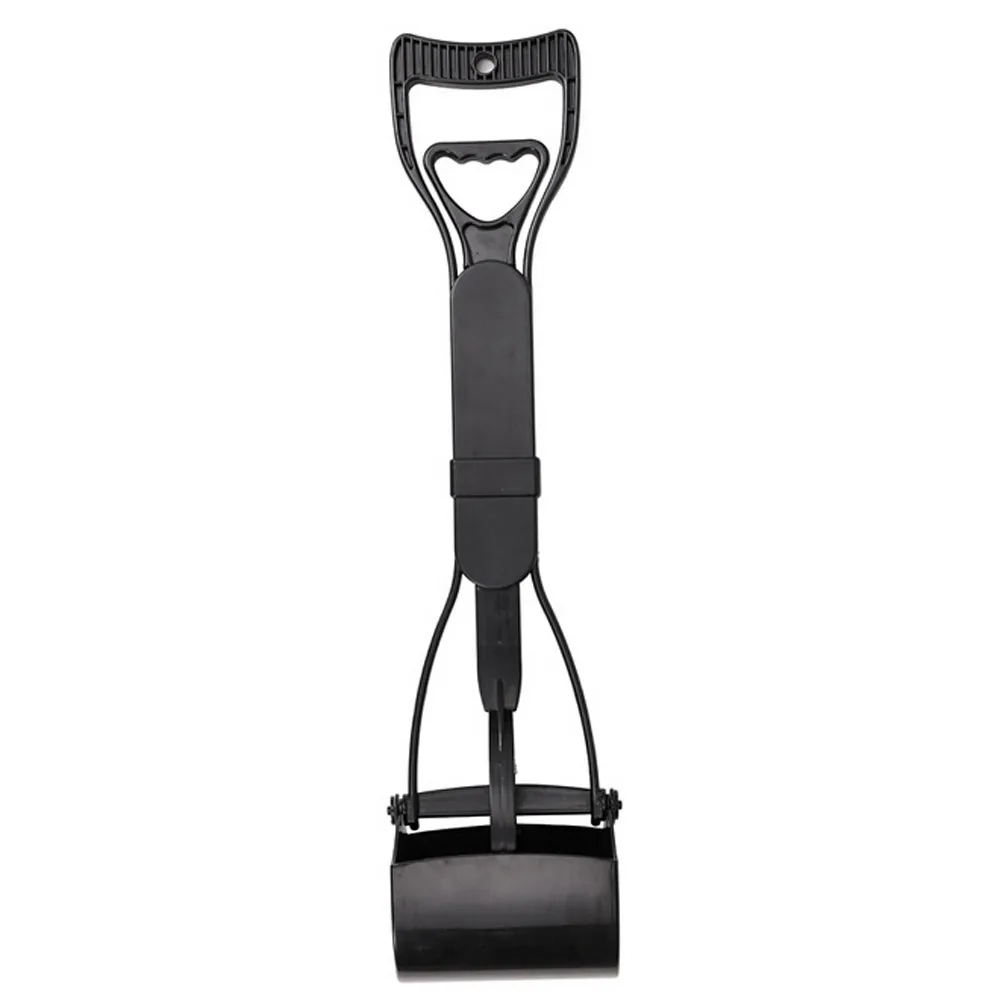 Pet Pooper Scooper с длинной ручкой захват, совок для уборки собачьих экскрементов для уборки собак кошек отработанных собак щенков кошек уборщик отходов er чистящие инструменты - Цвет: Black
