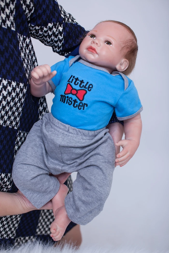 50 см новая силиконовая Кукла Reborn игрушка Реалистичная настоящая сенсорная кукла