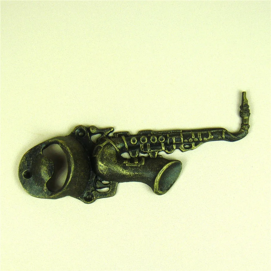 Латунный саксофон открывалка для бутылок настенный металлический Модель барная