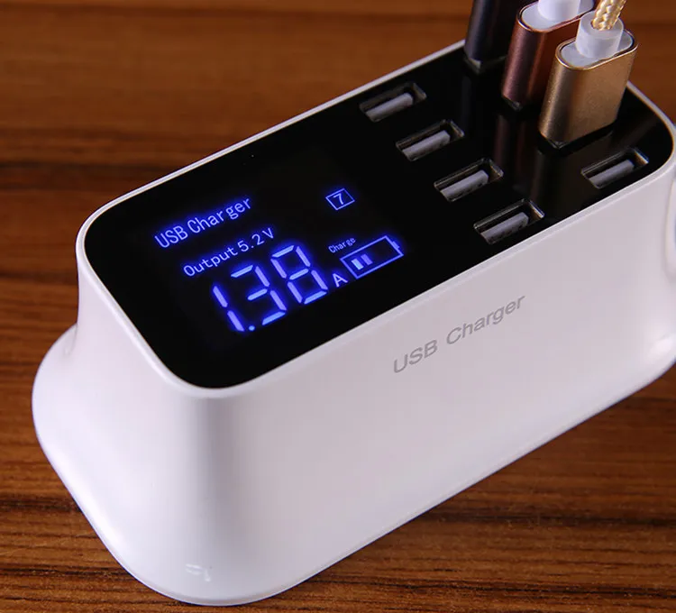 ЕС США Великобритания вилка 8 портов стена несколько USB зарядных устройств 8А