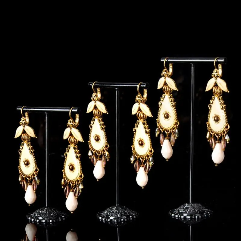

3 Pcs Alloy Earrings Display T-Shape Stand Showcase Jewelry Organizer Holder Y4QB
