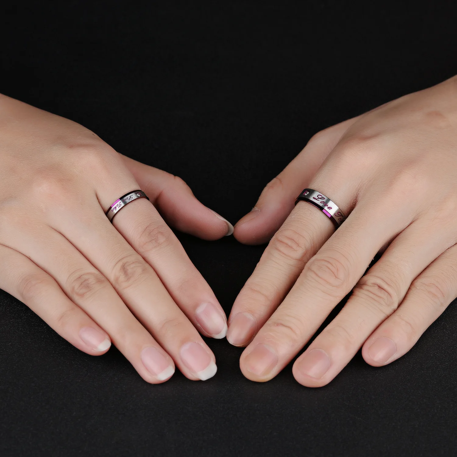 Personal design purple classic titanium steel couple ring | Украшения и аксессуары