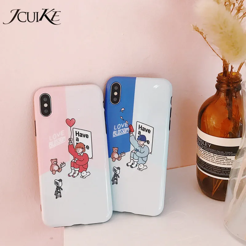JICUIKE Мода милый мультфильм Любовь Blossom узор чехол для телефона iPhone 7 Чехол 6 6s 8X6 Plus