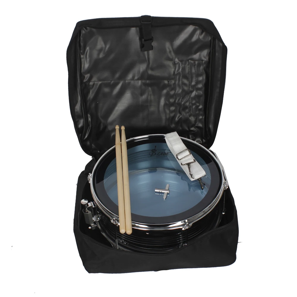 Профессиональный 1" Snare Drum Kit Корпус барабана из нержавеющей стали с барабаном сумка ремень барабанные палочки чехол для барабанных палочек барабанный демпфер гелевые колодки