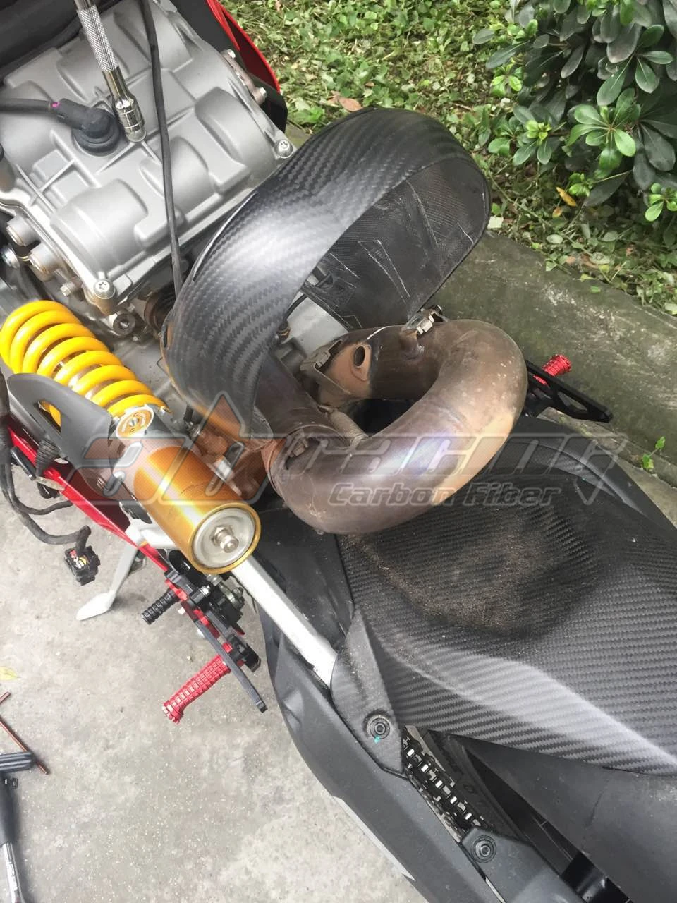 Задняя промежуточная труба системы выпуска крышка капота обтекатель для Ducati 1199 Panigale/Superbike 899 полный углеродного волокна
