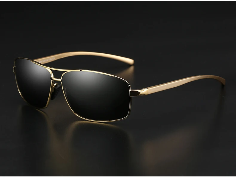YSO мужские солнцезащитные очки винтажные Поляризованные UV400 алюминиевая рамка смола линзы солнечные очки мужские Квадратные аксессуары для мужчин 2458