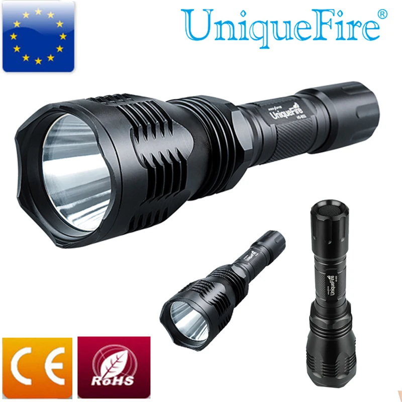 

Uniquefire 1200LM Flashlight UF-L2 U2 10W Led Torch Lamp O-ring sealed Tempered Glass Lens