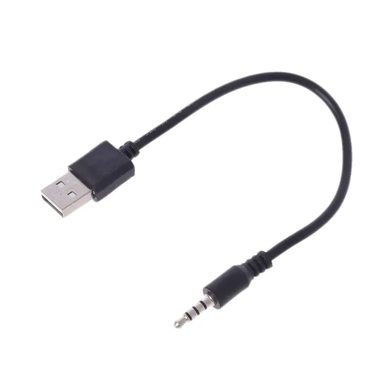OOTDTY USB штекер 3 5 мм аудио стерео разъем для наушников кабель MP3 MP4 черный