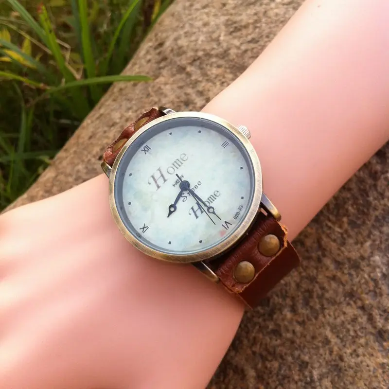 2015 New Original Watches Handmade Cow Leather Retro Unisex | Наручные часы