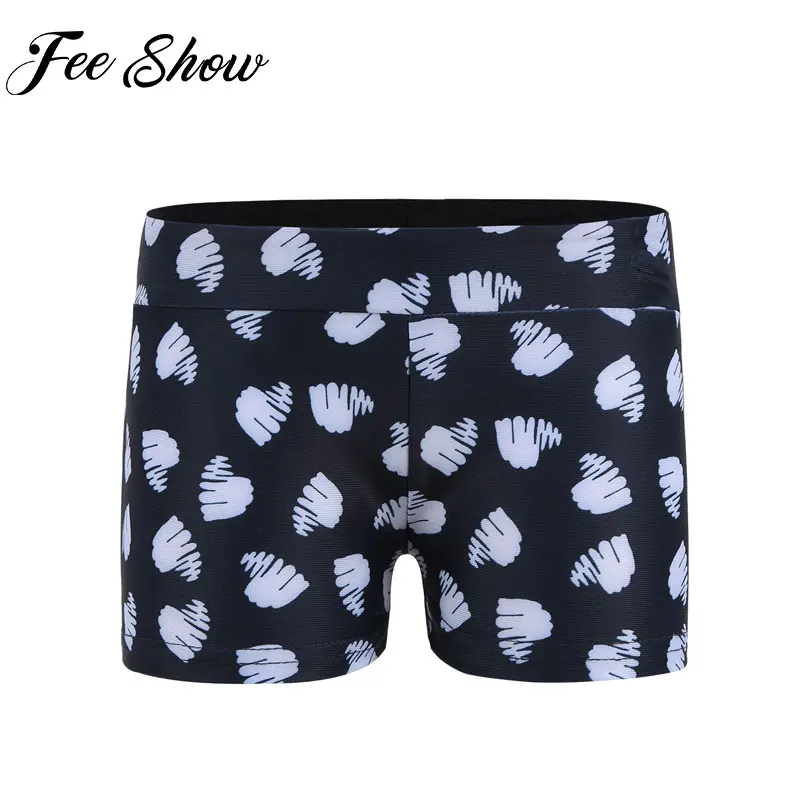 Цветные спортивные шорты FEESHOW для девочек эластичные штаны Детские обтягивающие