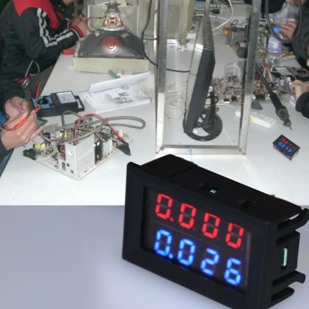 

ANENG 0.28 inch Digital DC 4 Bit DC 100V 10A Voltmeter Ammeter Voltage Current Meter