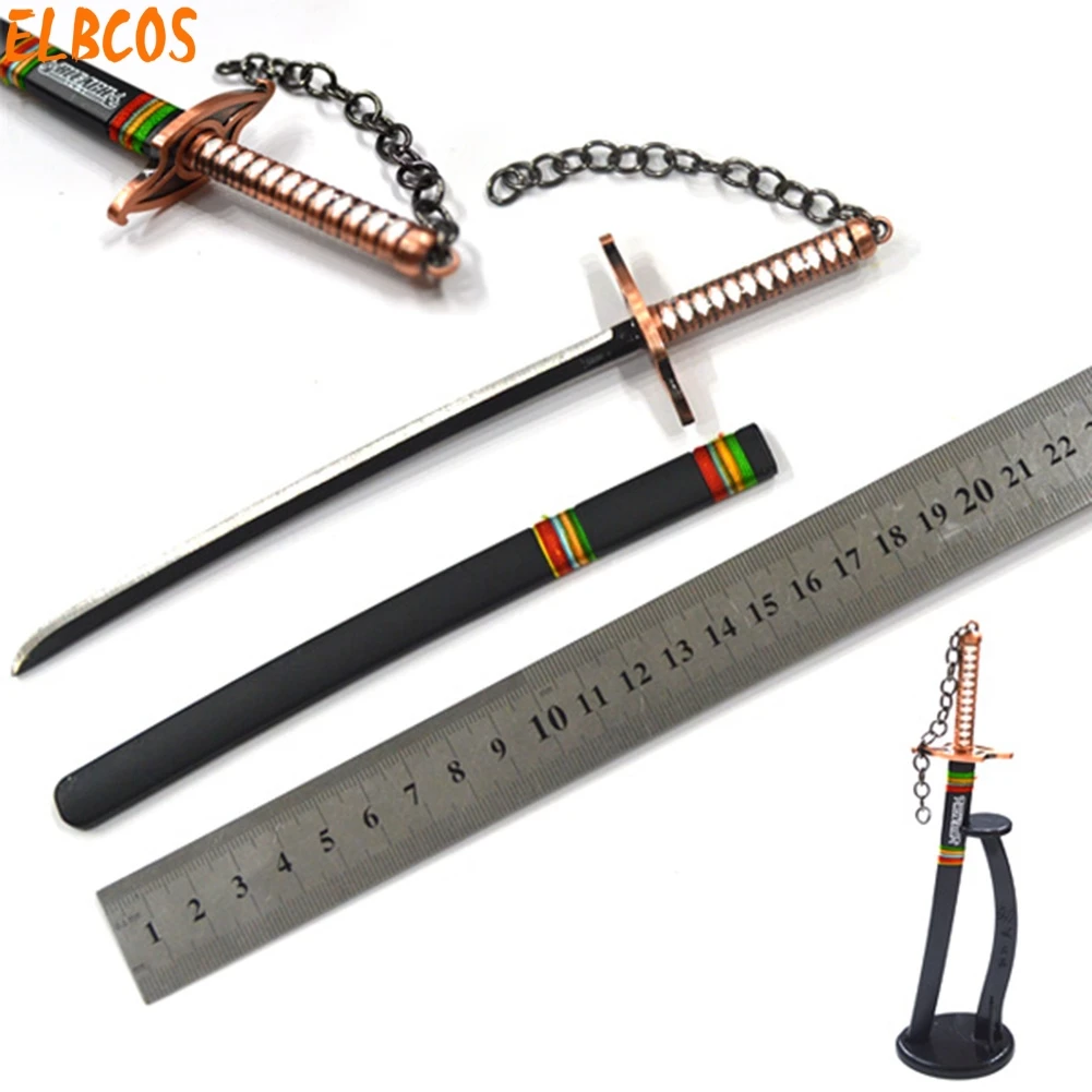 ELBCOS Bleach Ichigo Renji Aizen Ichimaru Gin Hitsugaya Ulquiorra Byakuya Rukia 22 см/8,7 ''Меч Модель игрушки настольные украшения