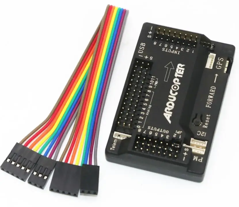 APM2.8 ArduPilot Mega 2,8 APM плата управления полетом с защитным чехлом для Rc мультикоптера самолета - Цвет: straight pin