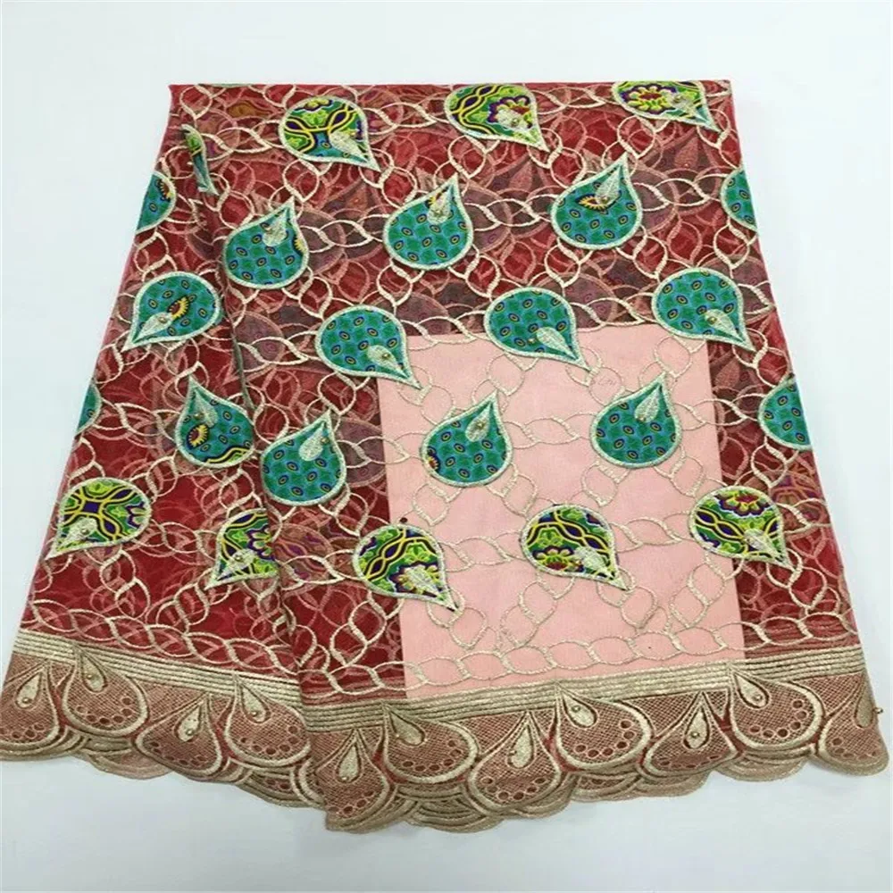 2017 Последние Французский в нигерийском стиле шнуровка Ткань Высокое качество