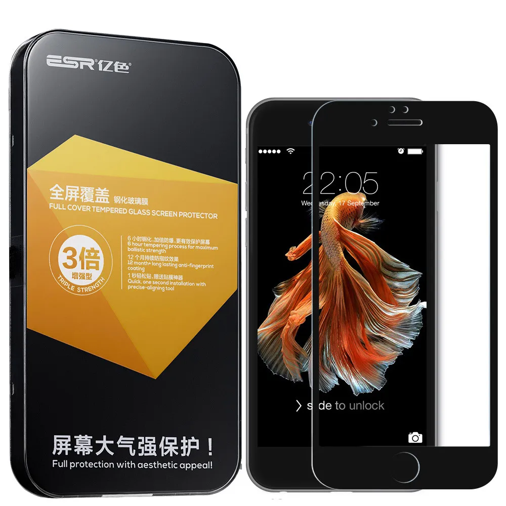 ESR полное покрытие закаленное стекло для iPhone 6s 6plus стекло защитное стекло для iPhone 6 6s Защитная пленка для экрана стекло