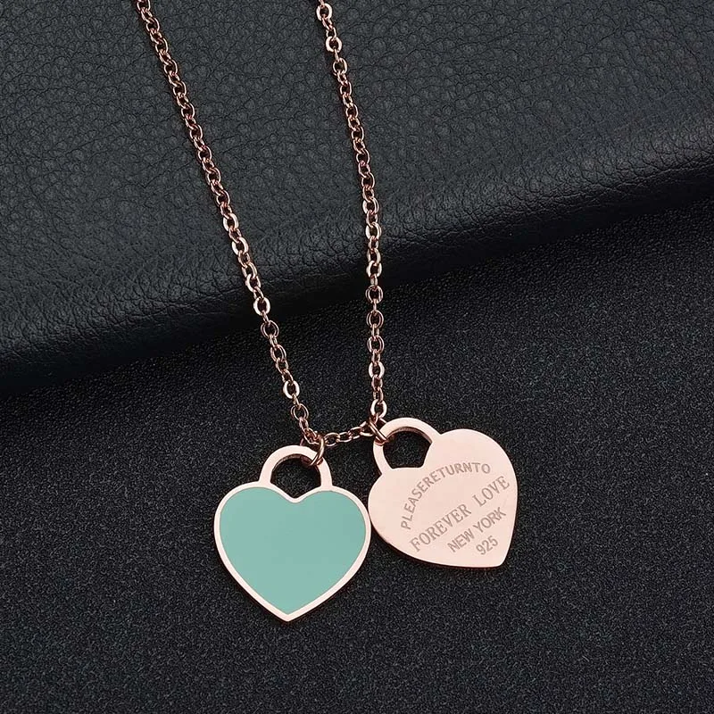 Nextvance, модное ожерелье с буквами, подвеска в виде сердца, ожерелье Forever Love, ювелирные изделия из нержавеющей стали для женщин - Окраска металла: Rose Color