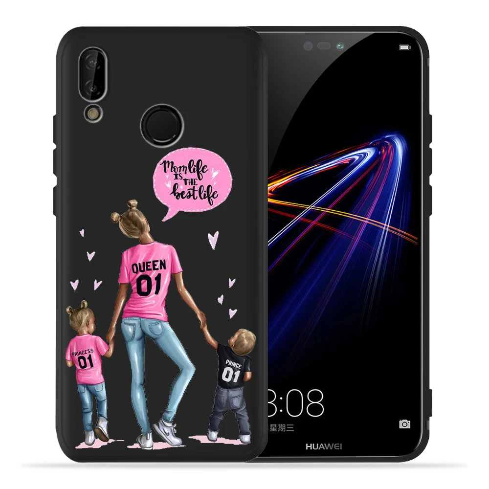 Чехол Super Mom Baby Mama mouse Girl Для huawei P20 Lite P30 huawei P30 Lite P8Lite P9Lite P Smart family Etui