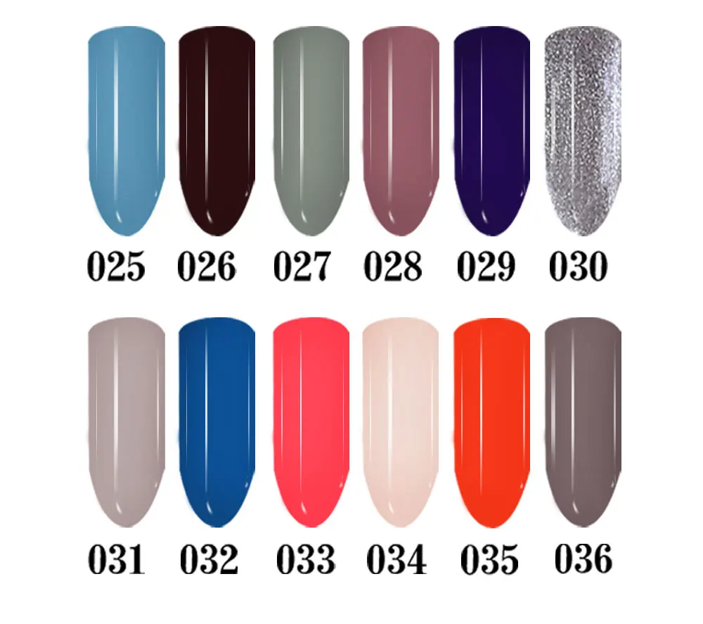 

2017 Newest 12pcs 6ml Soak Off gel varnish Pure Color UV Gel Polish 144 colors for choice Free Shipping