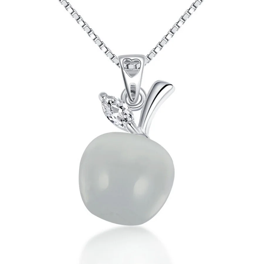 Ювелирные изделия из опала в форме яблока 100% Гарантированная Подвеска серебра 925