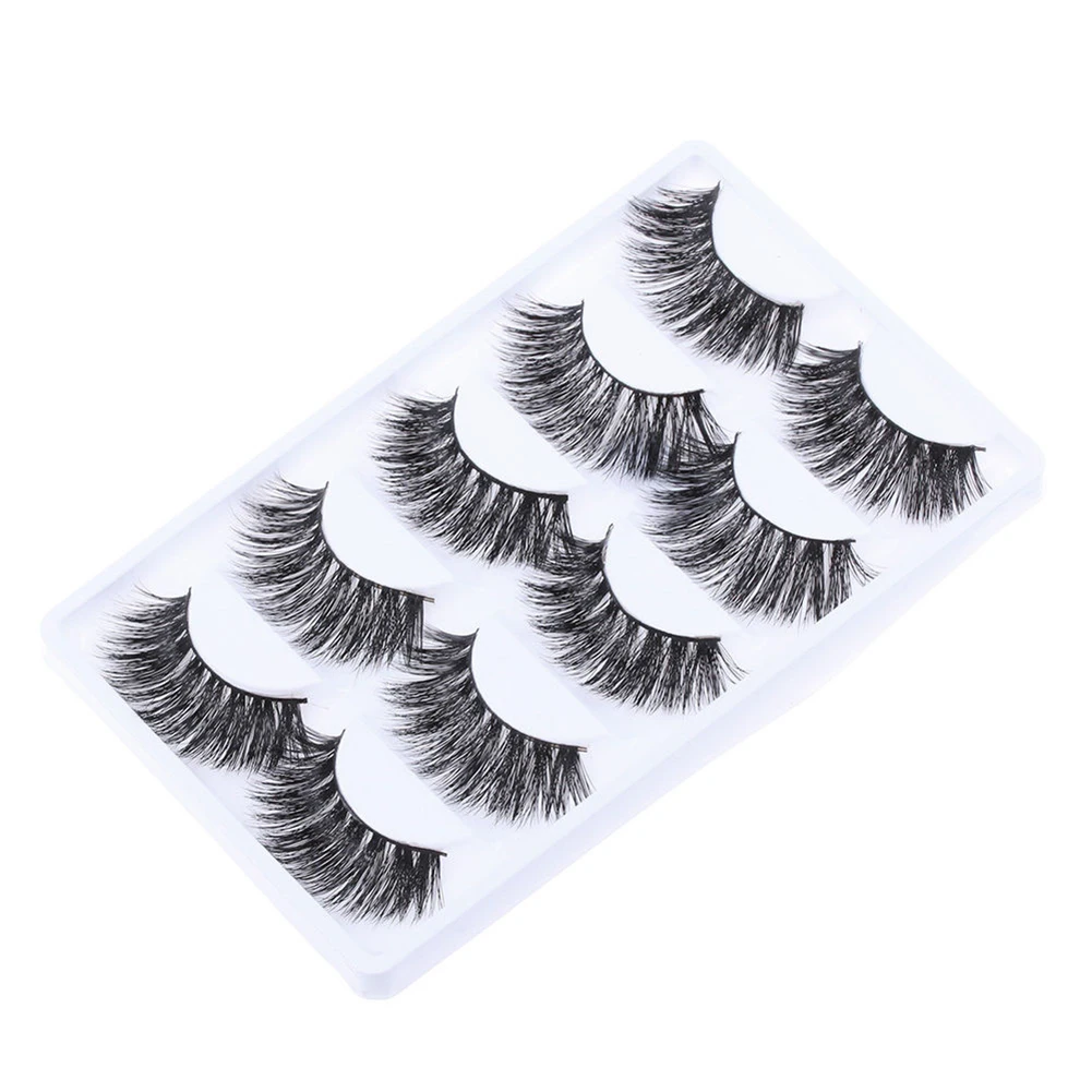 5 пар норки длинные утолщение Накладные ресницы расширение Макияж|Накладные