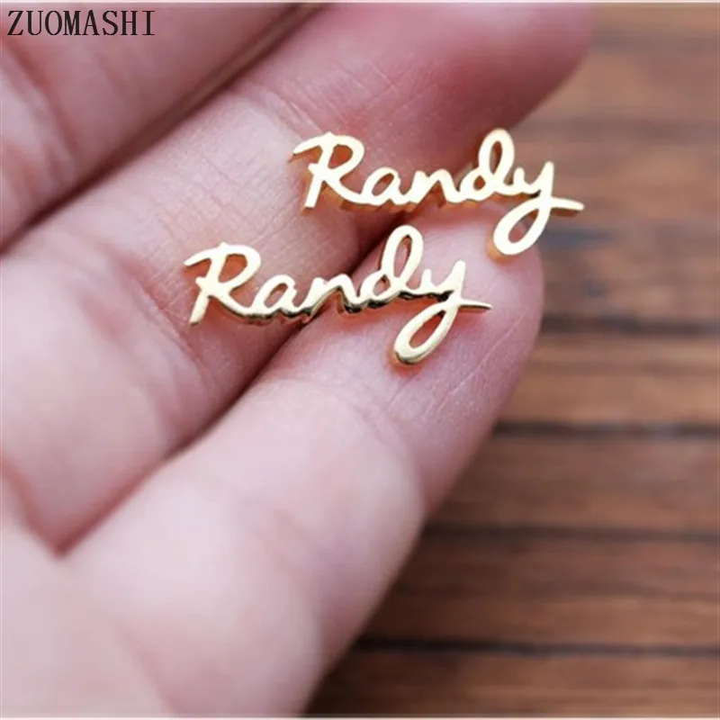 Пользовательские именные серьги из нержавеющей стали персонализированные